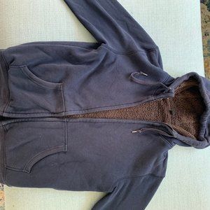 Uniqlo fleece lined zip up hoodie